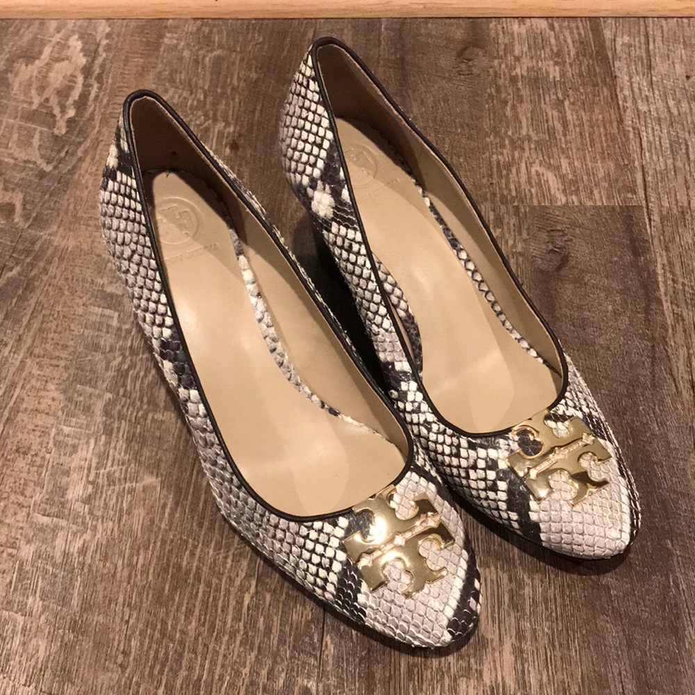 Snakeskin Tory Burch wedge